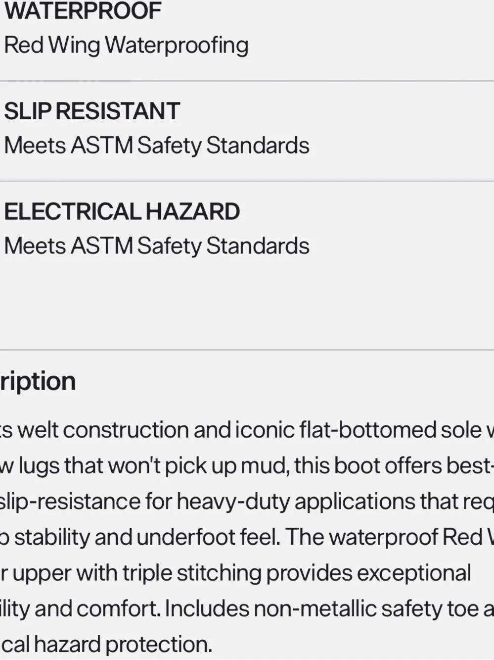 Red Wing Shoes Brown Waterproof Safety Toe Work Boot